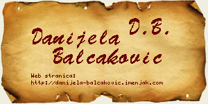 Danijela Balčaković vizit kartica